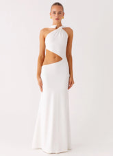 Juliander Knot Maxi Dress - White