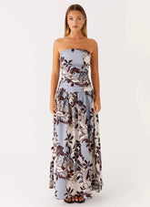 Carmel Maxi Dress - Bluewood Blossom