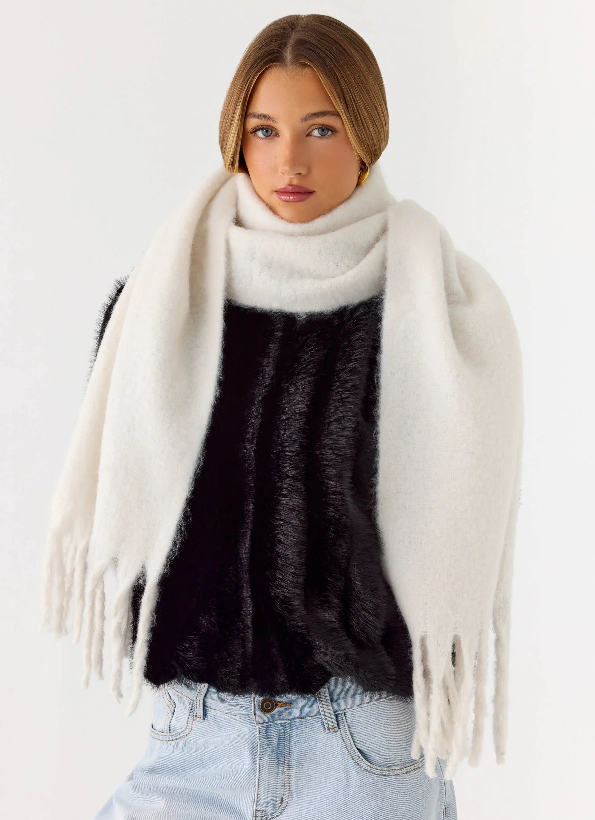 Cocoa Crush Scarf - Cream